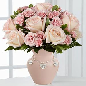 New Mother's Charm Rose Bouquet - Girl