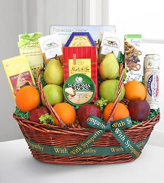 Sincere Sympathies Gourmet & Fruit Basket